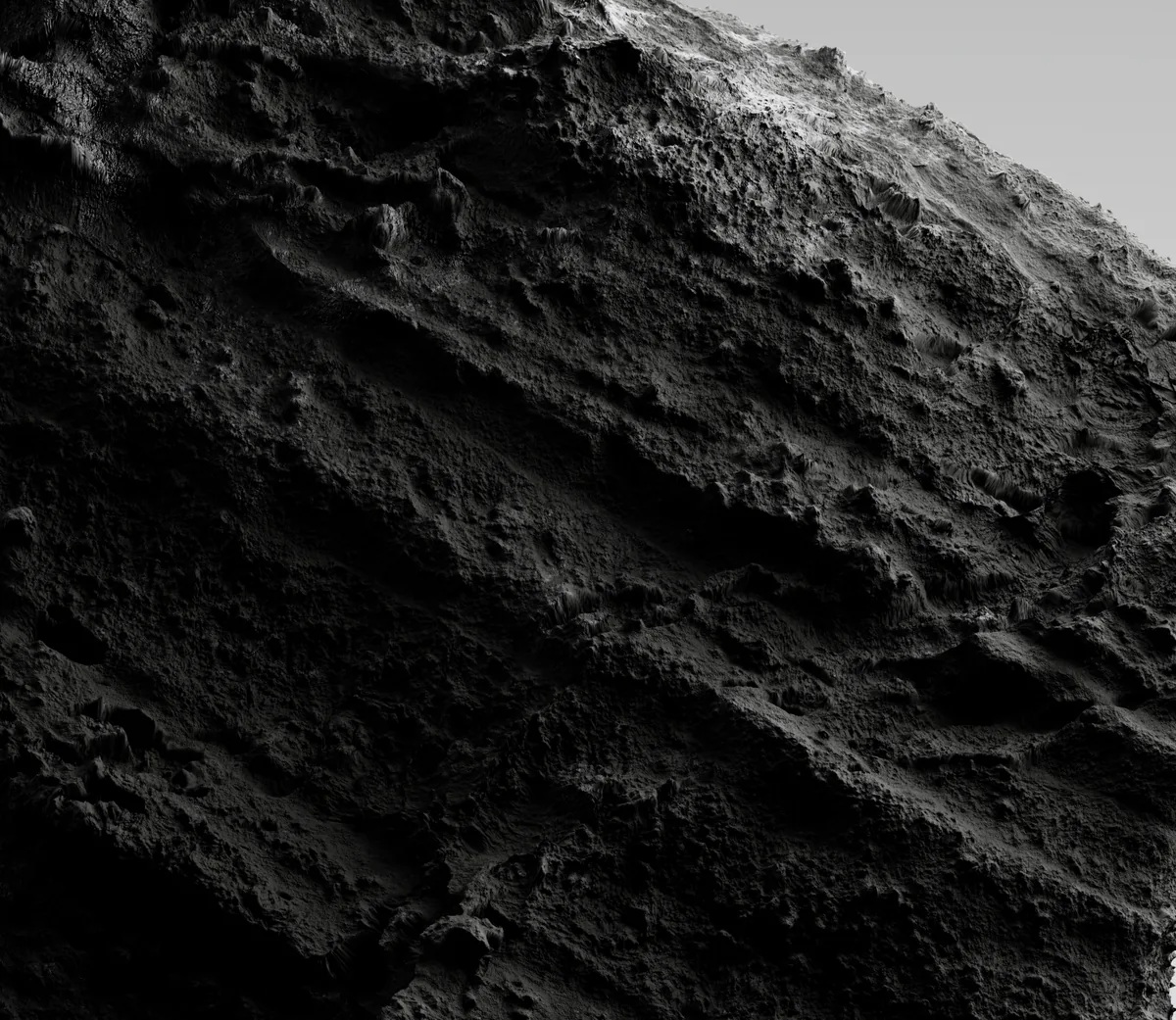 Dark rock texture render
